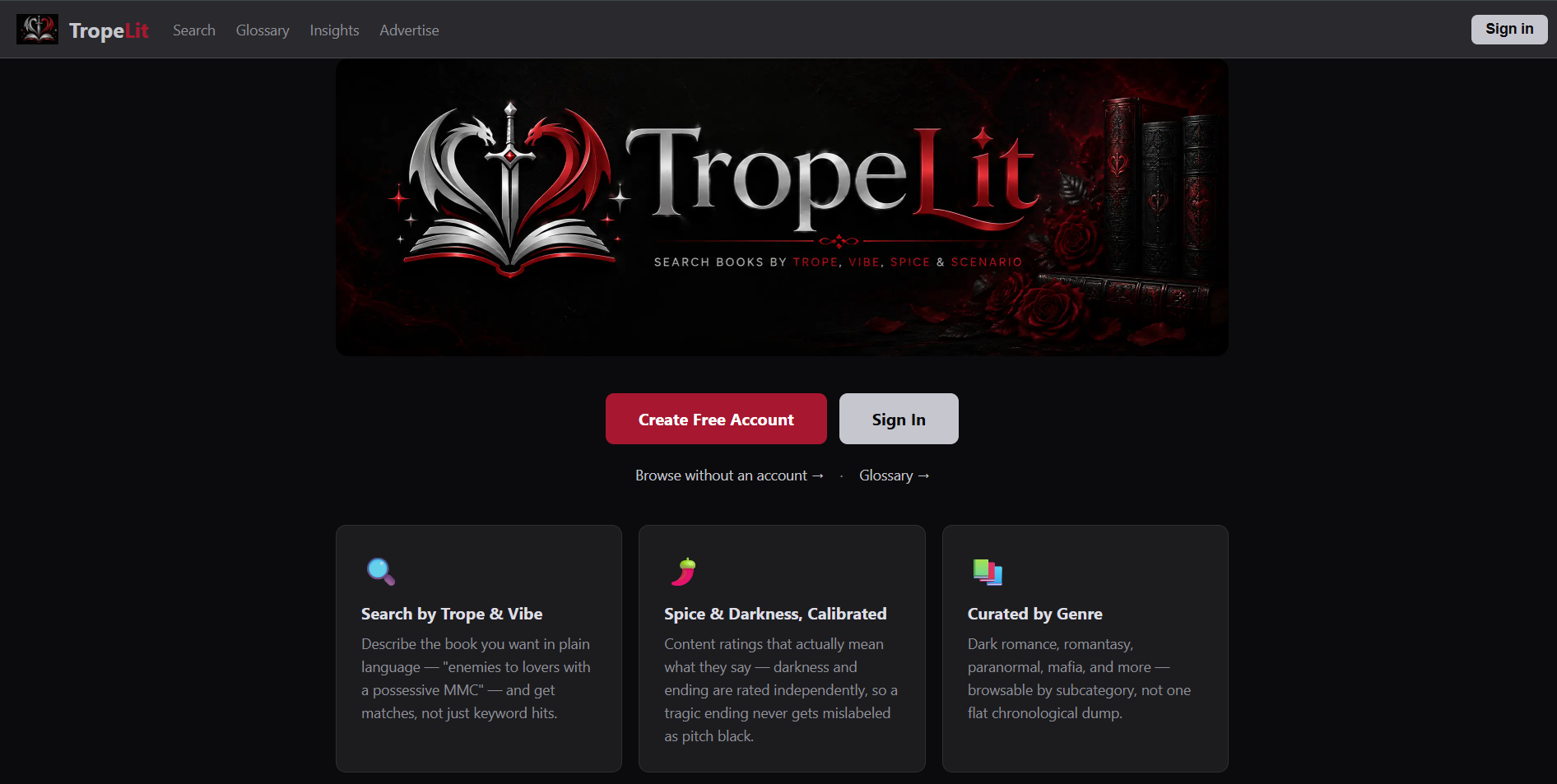 TropeLit screenshot 1